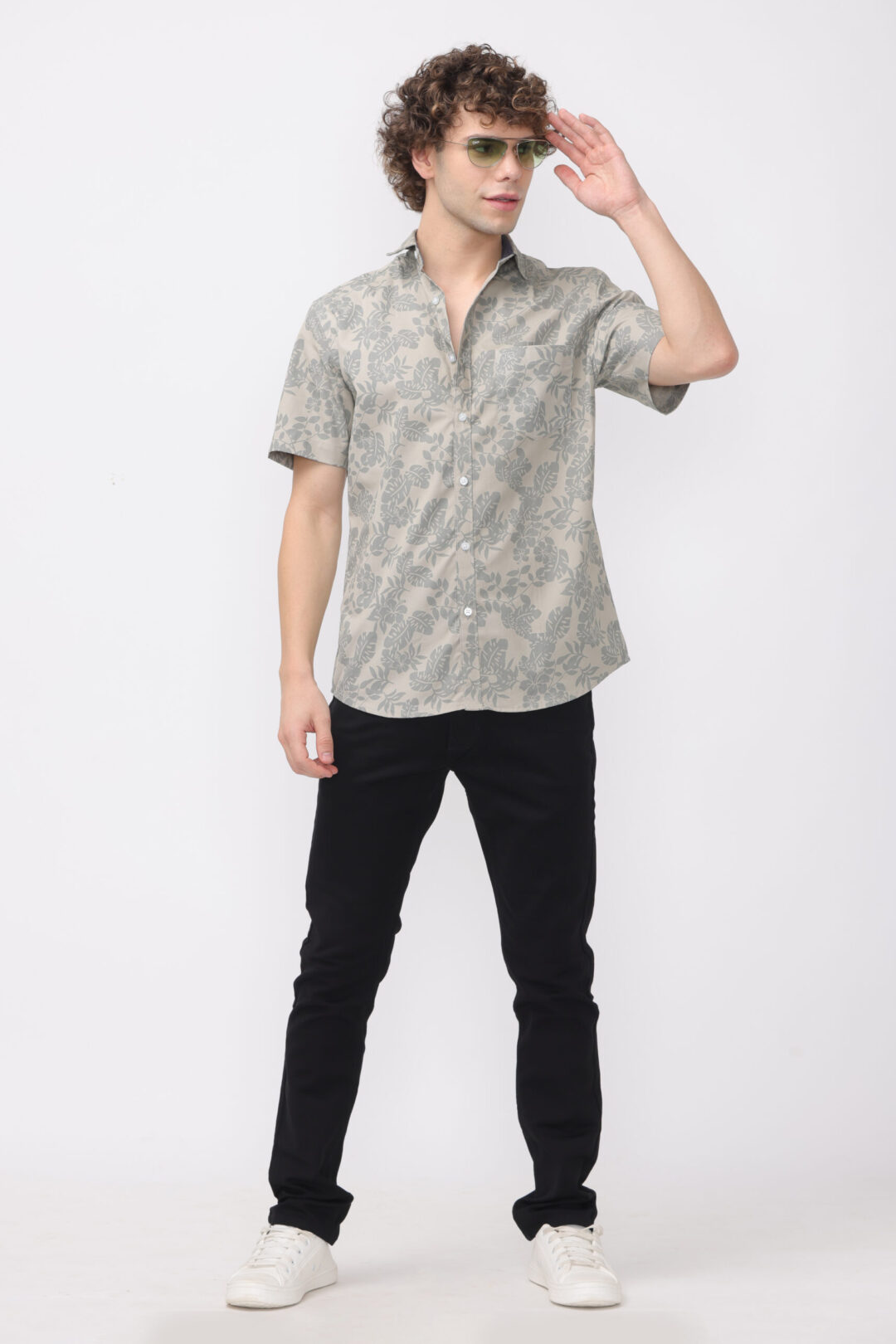 Champagne Slate Printed Shirt