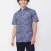 Graphite Azure drape Printed Shirt