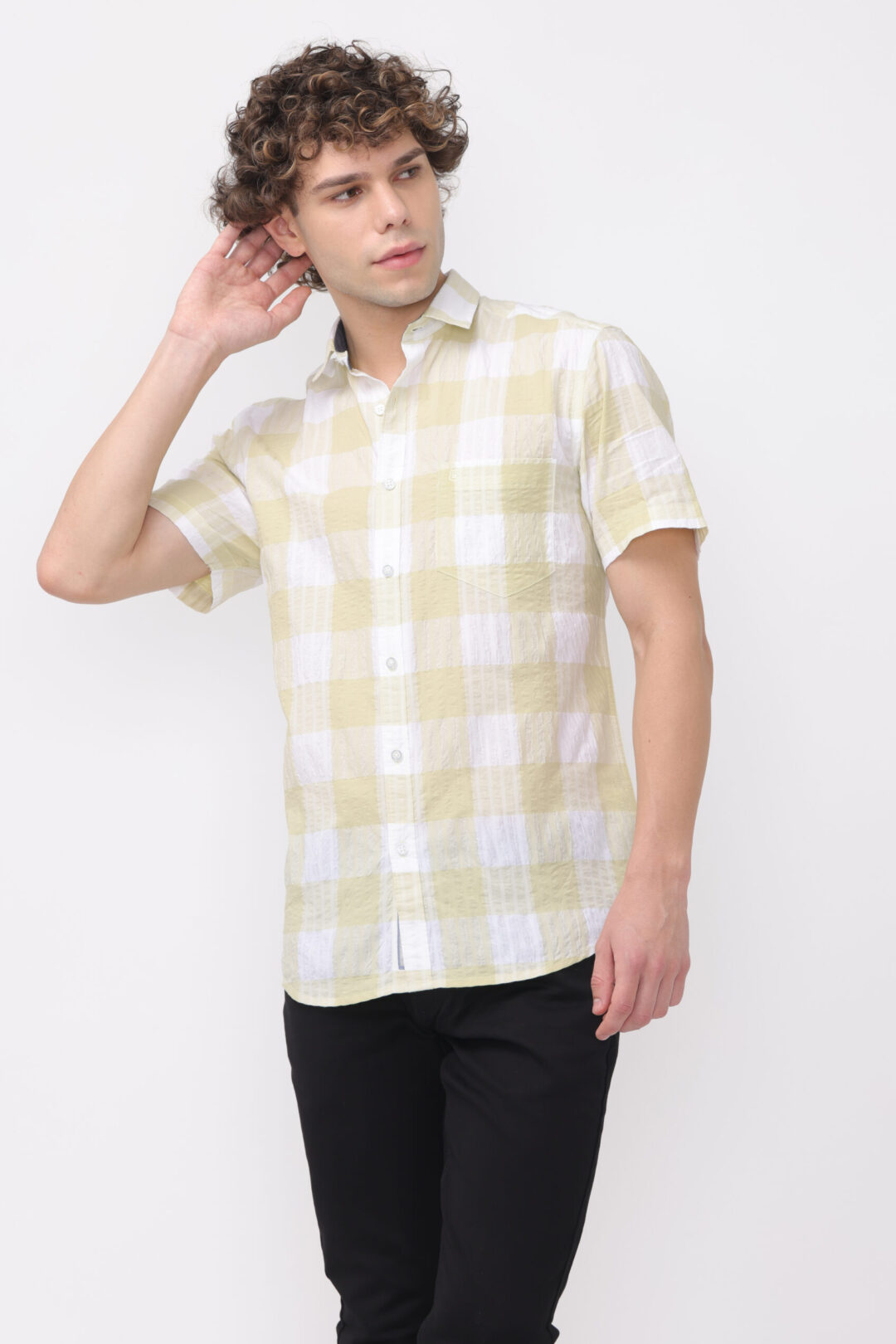 Harbor Check opal white sage