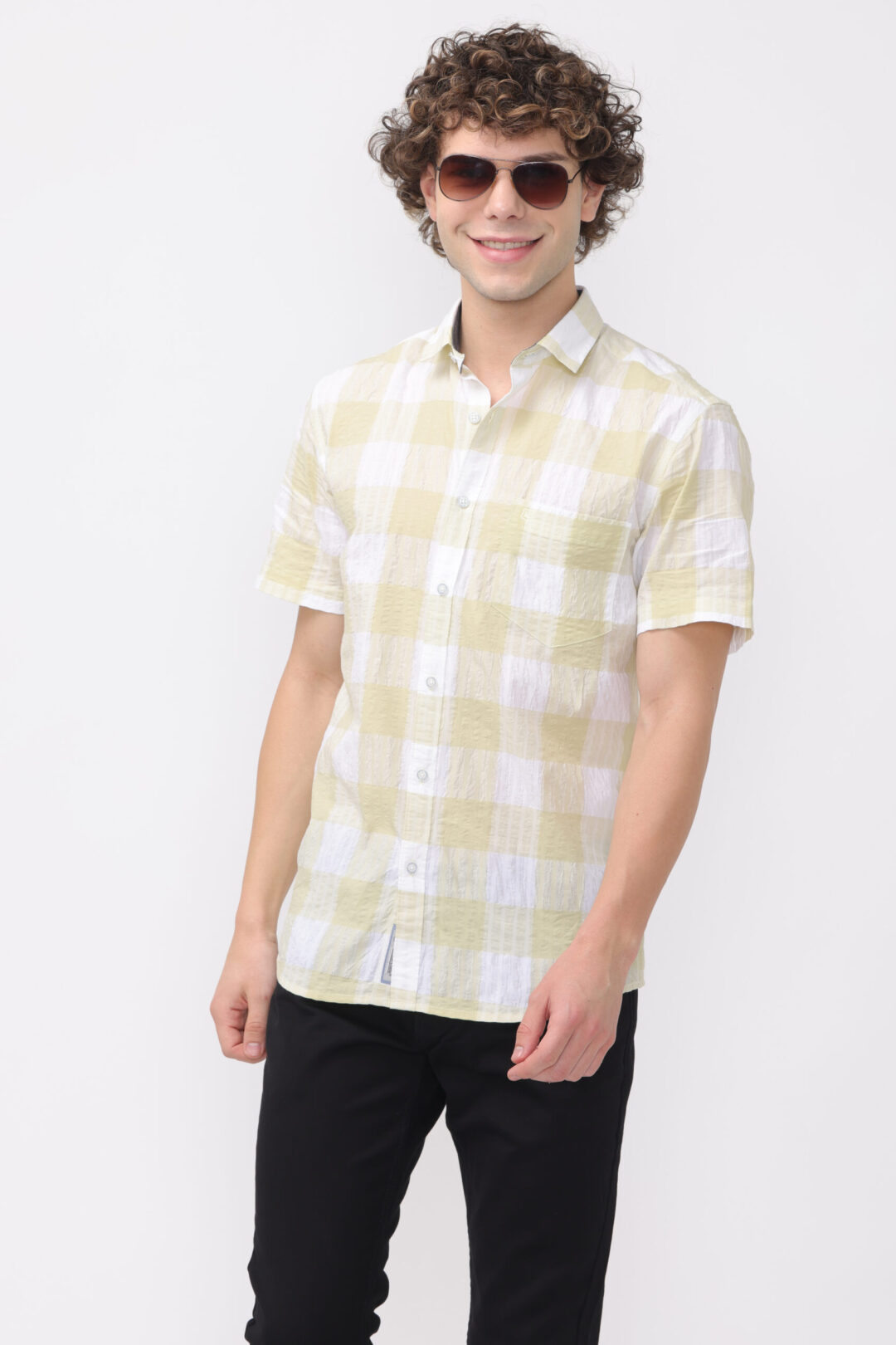 Harbor Check opal white sage