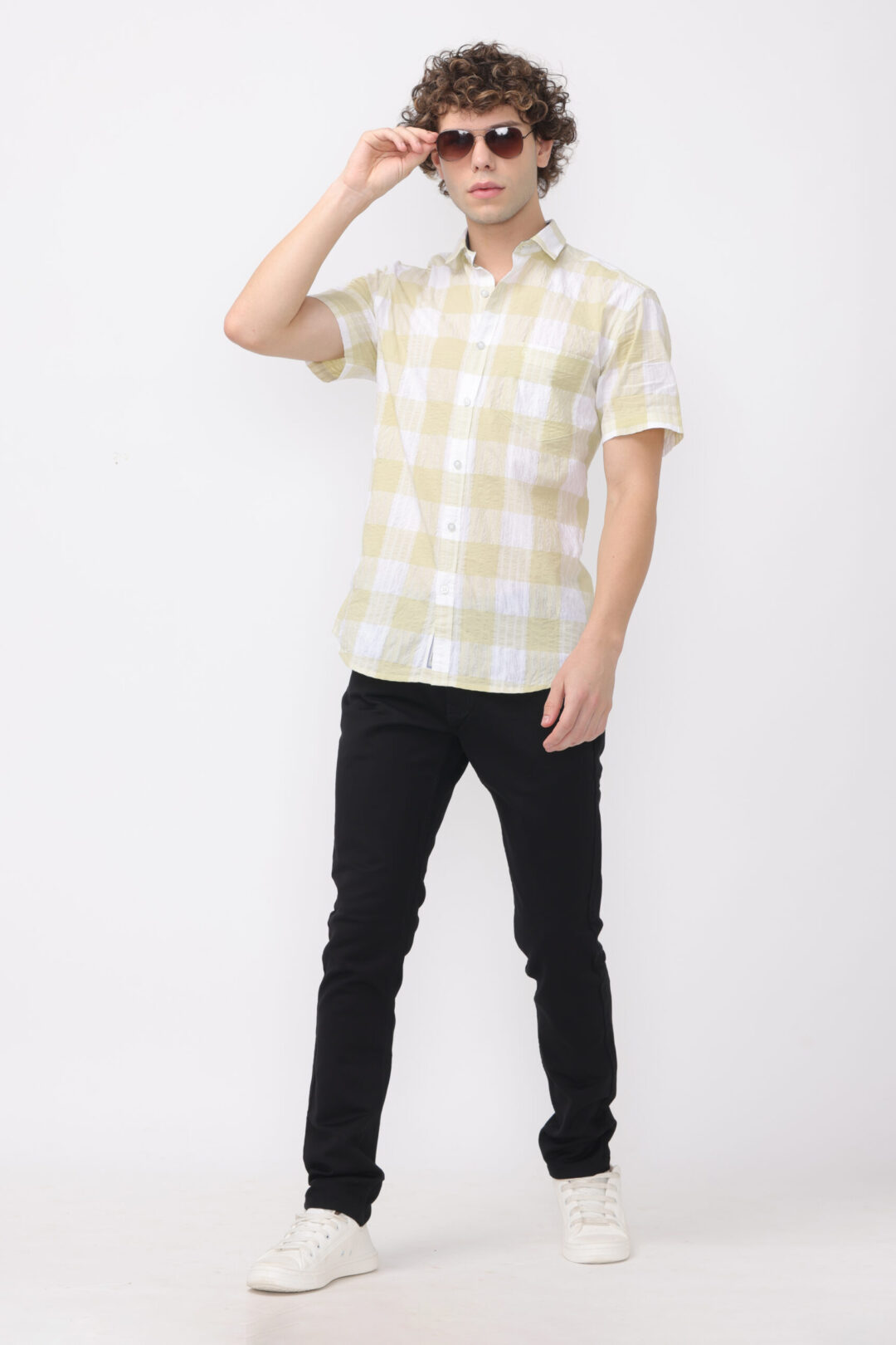 Harbor Check opal white sage