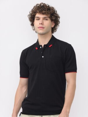 Onyx with Crimson tip Polo T-Shirt