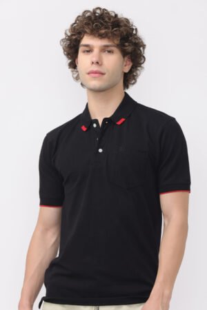 Onyx with Crimson tip Polo T-Shirt