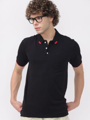 Onyx with Crimson tip Polo T-Shirt