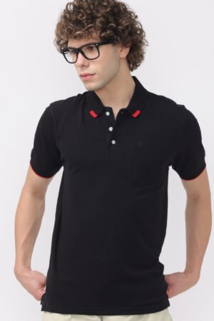 Onyx with Crimson tip Polo T-Shirt