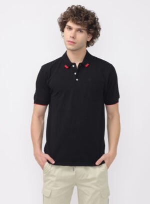 Onyx with Crimson tip Polo T-Shirt