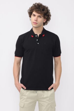 Onyx with Crimson tip Polo T-Shirt