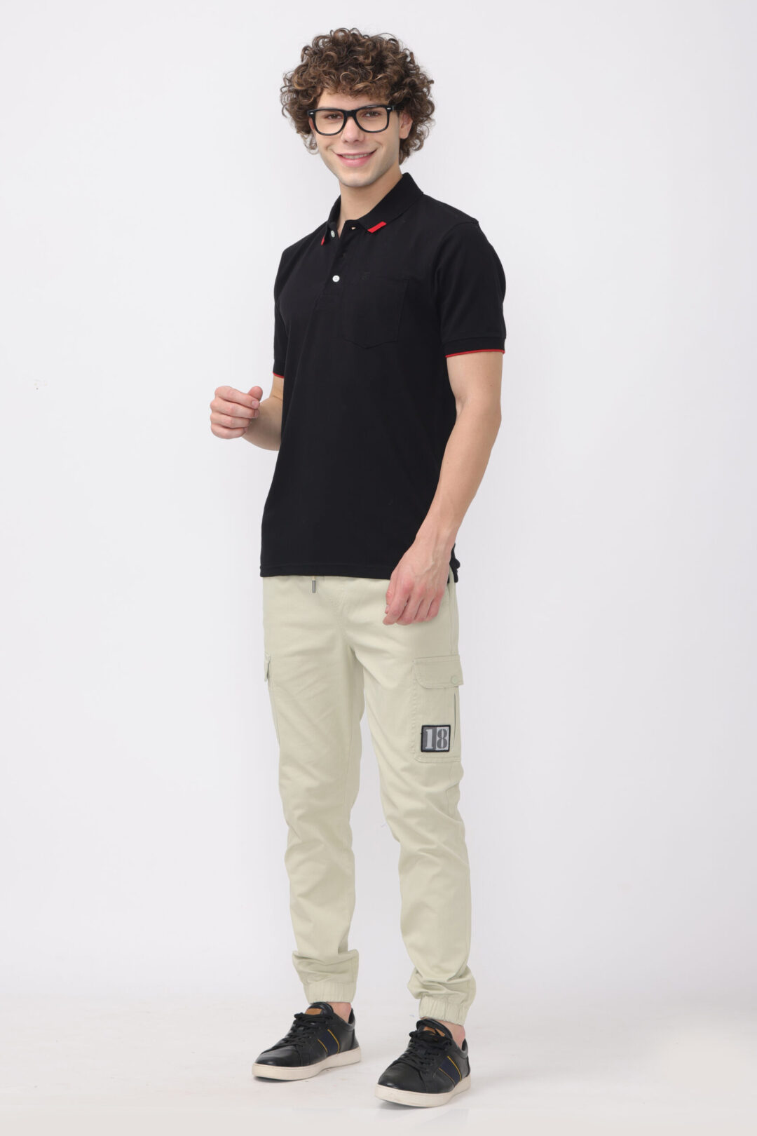 Onyx with Crimson tip Polo T-Shirt