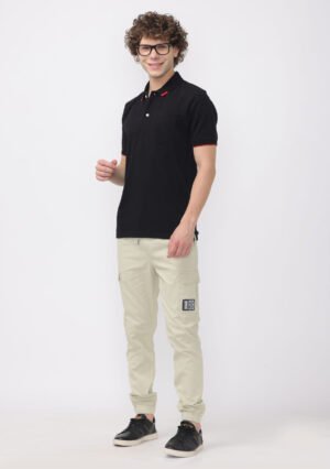 Onyx with Crimson tip Polo T-Shirt