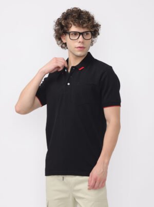 Onyx with Crimson tip Polo T-Shirt