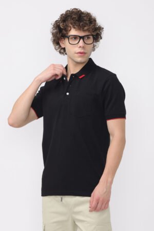 Onyx with Crimson tip Polo T-Shirt