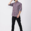 Maroon Marine Glamour Checks Shirt