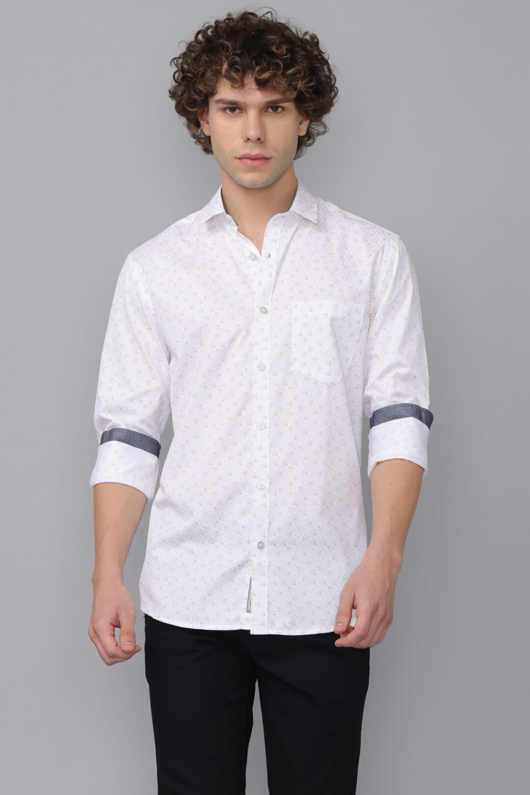 Antique White Elegance Heartfelt Mustard Print