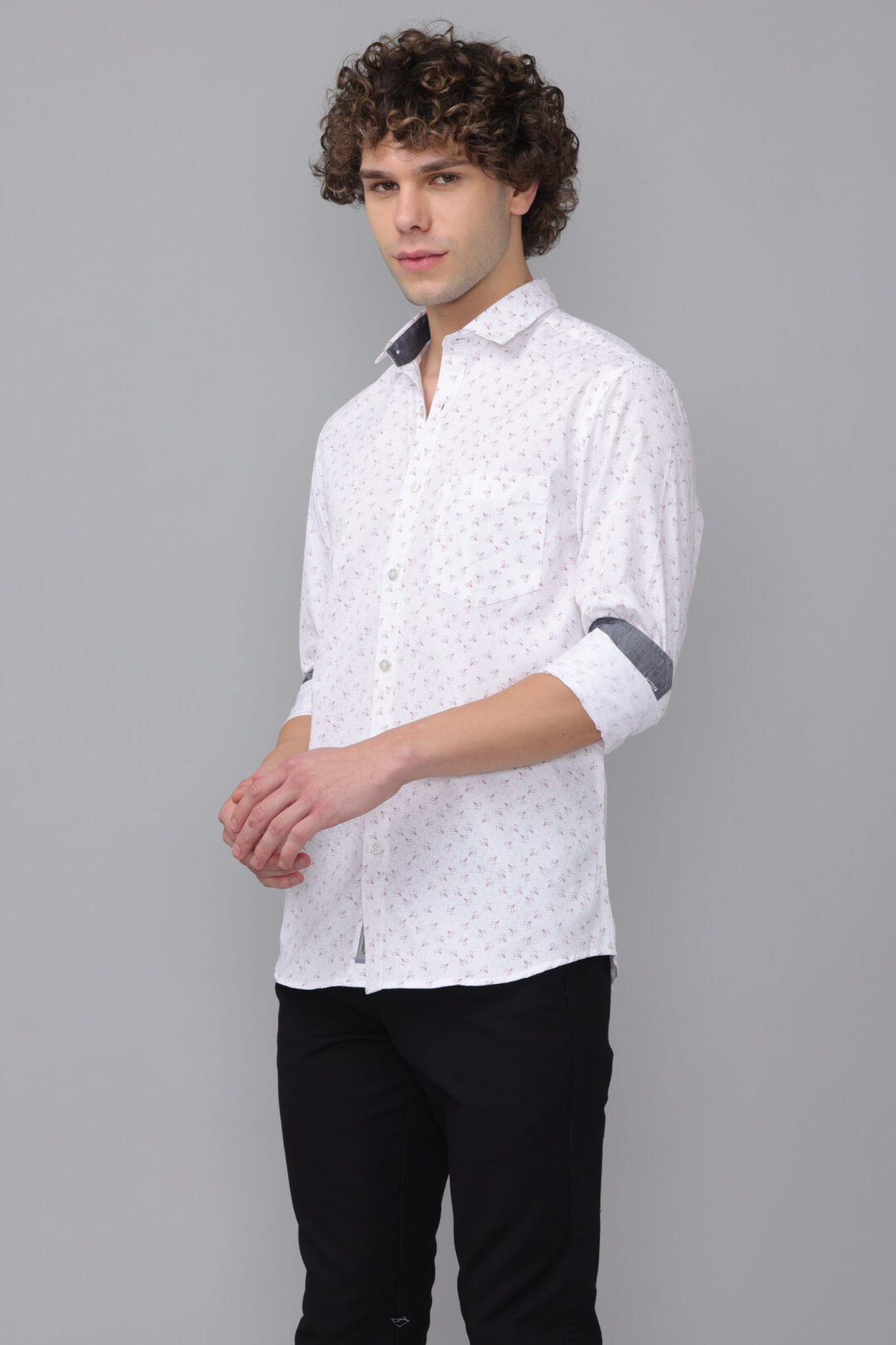 Antique White Heartfelt Periwinkle Print 03