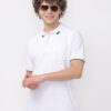 London Castle Antique White Pocket Polo T-shirt for mens