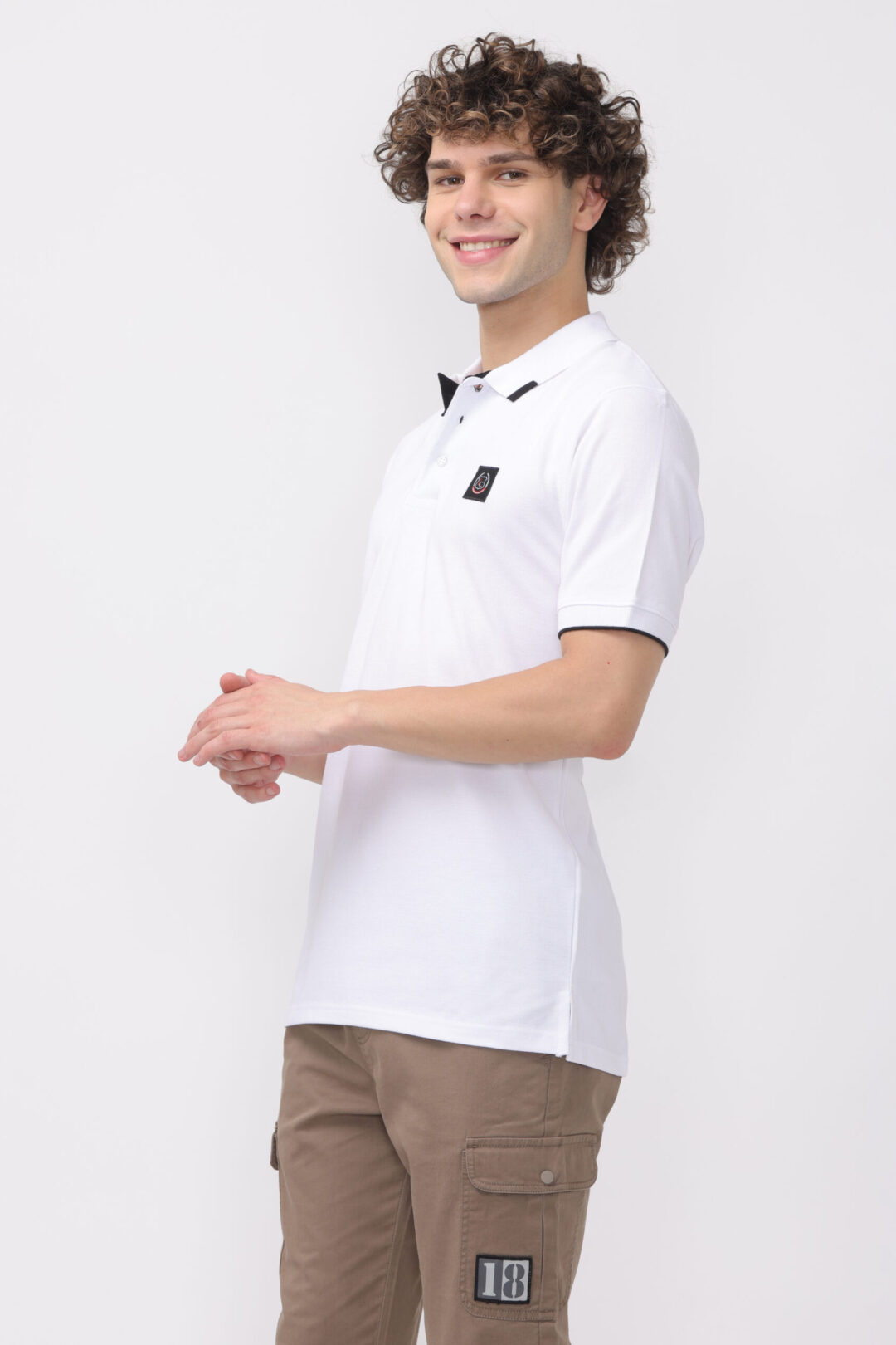London Castle Antique White Polo T-shirt for mens