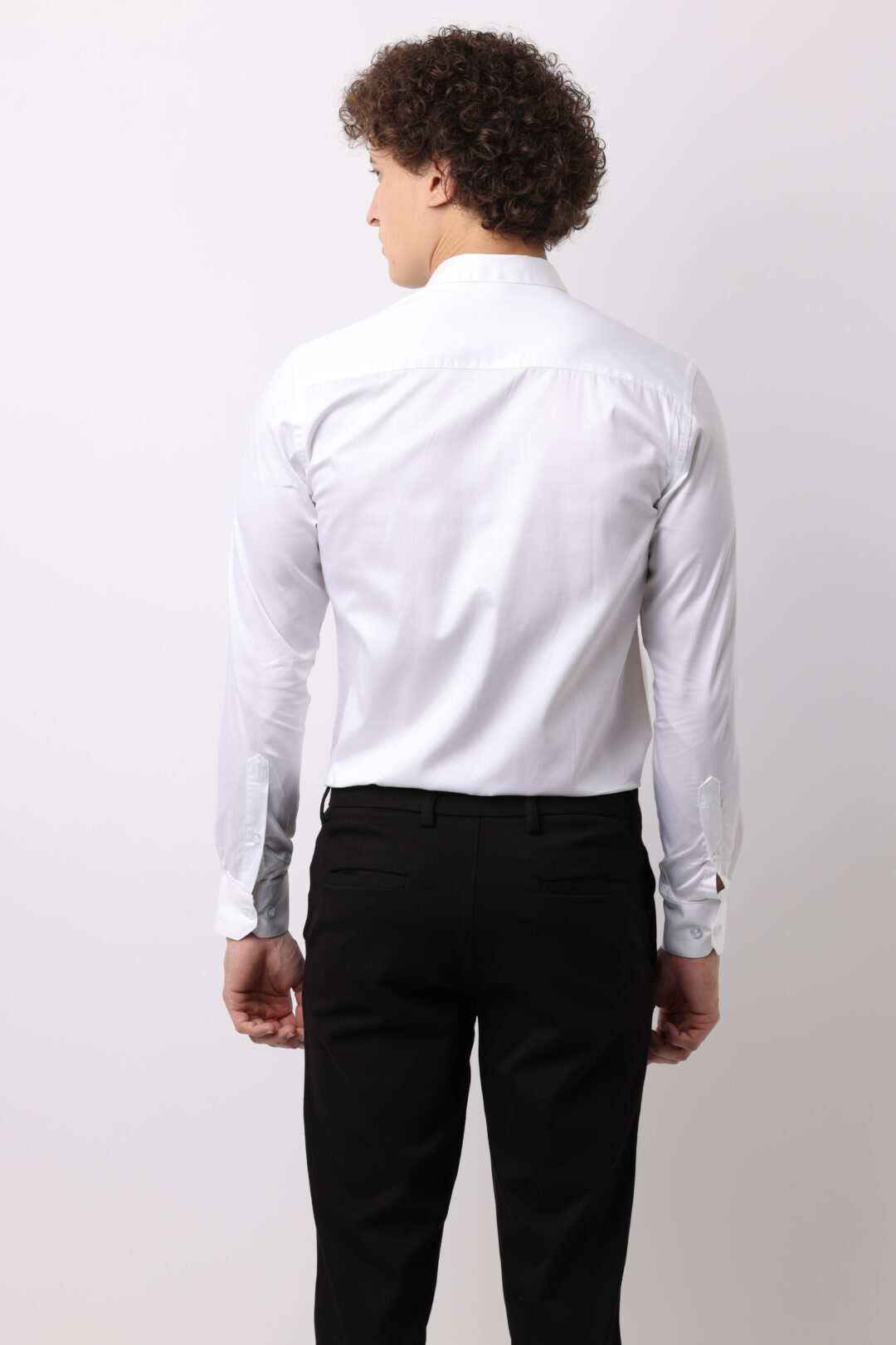 Antique White Satin Cotton Shirt
