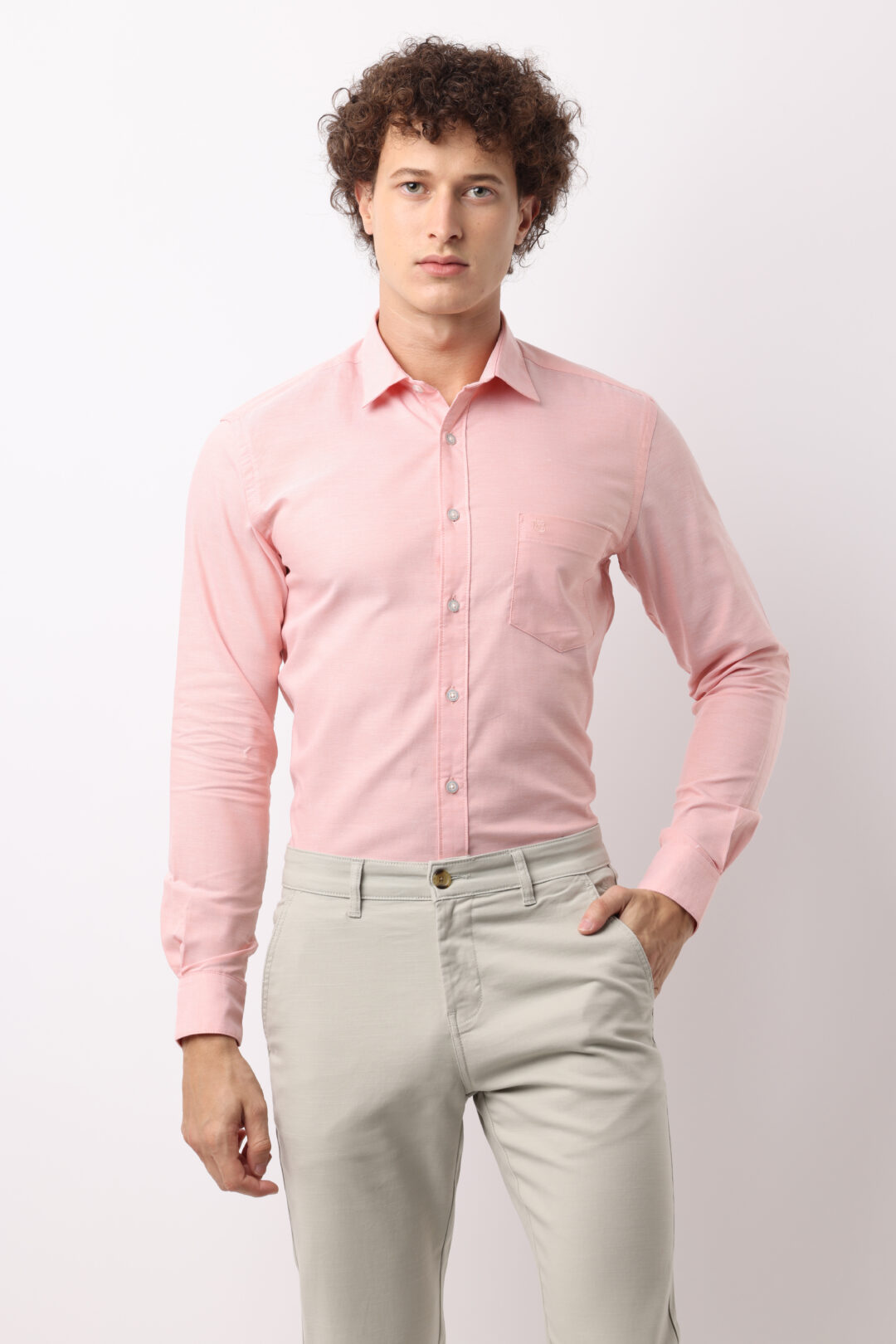 Apricot Oxford Cotton Shirt
