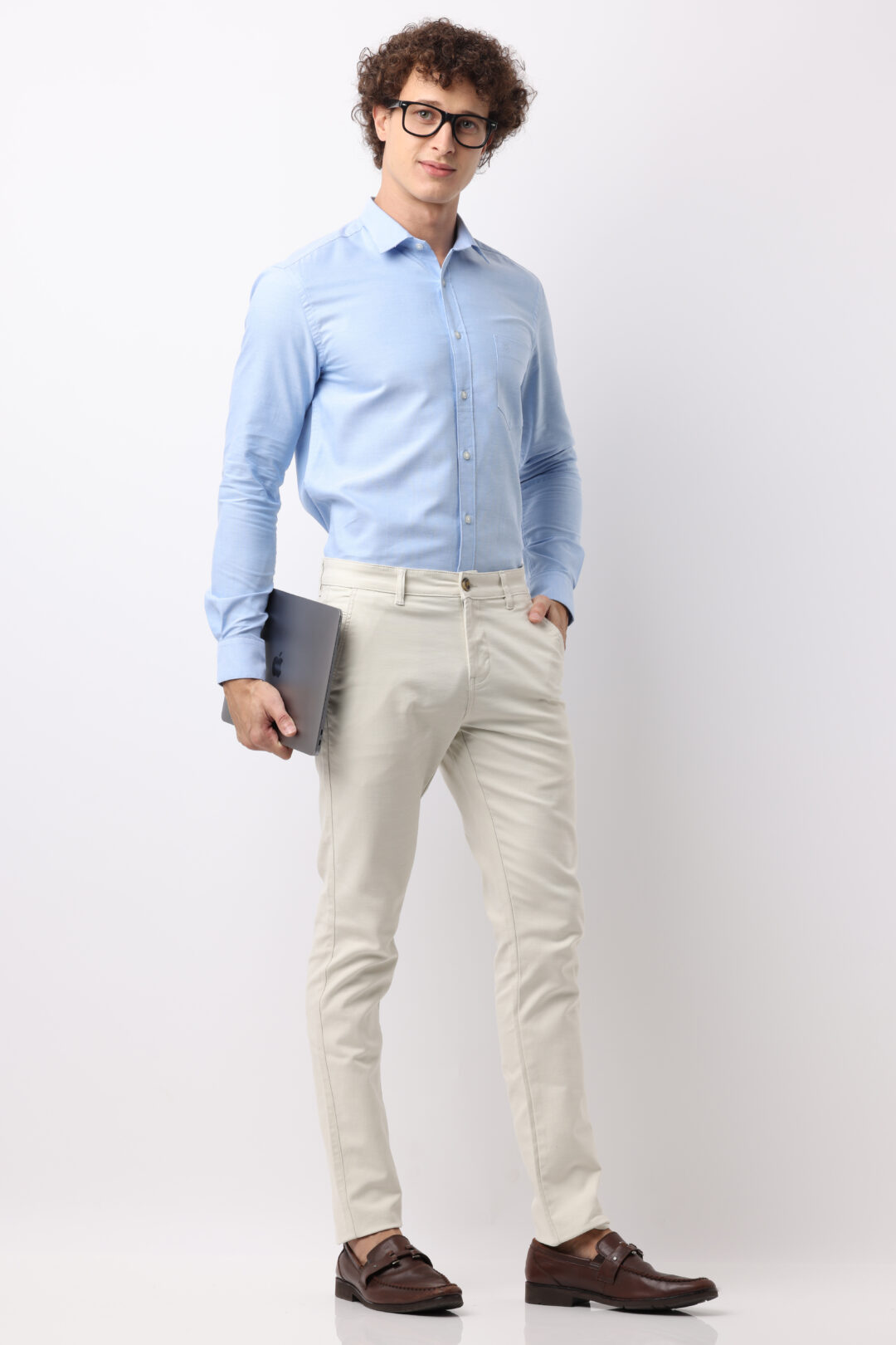 Azure Oxford Cotton Shirt
