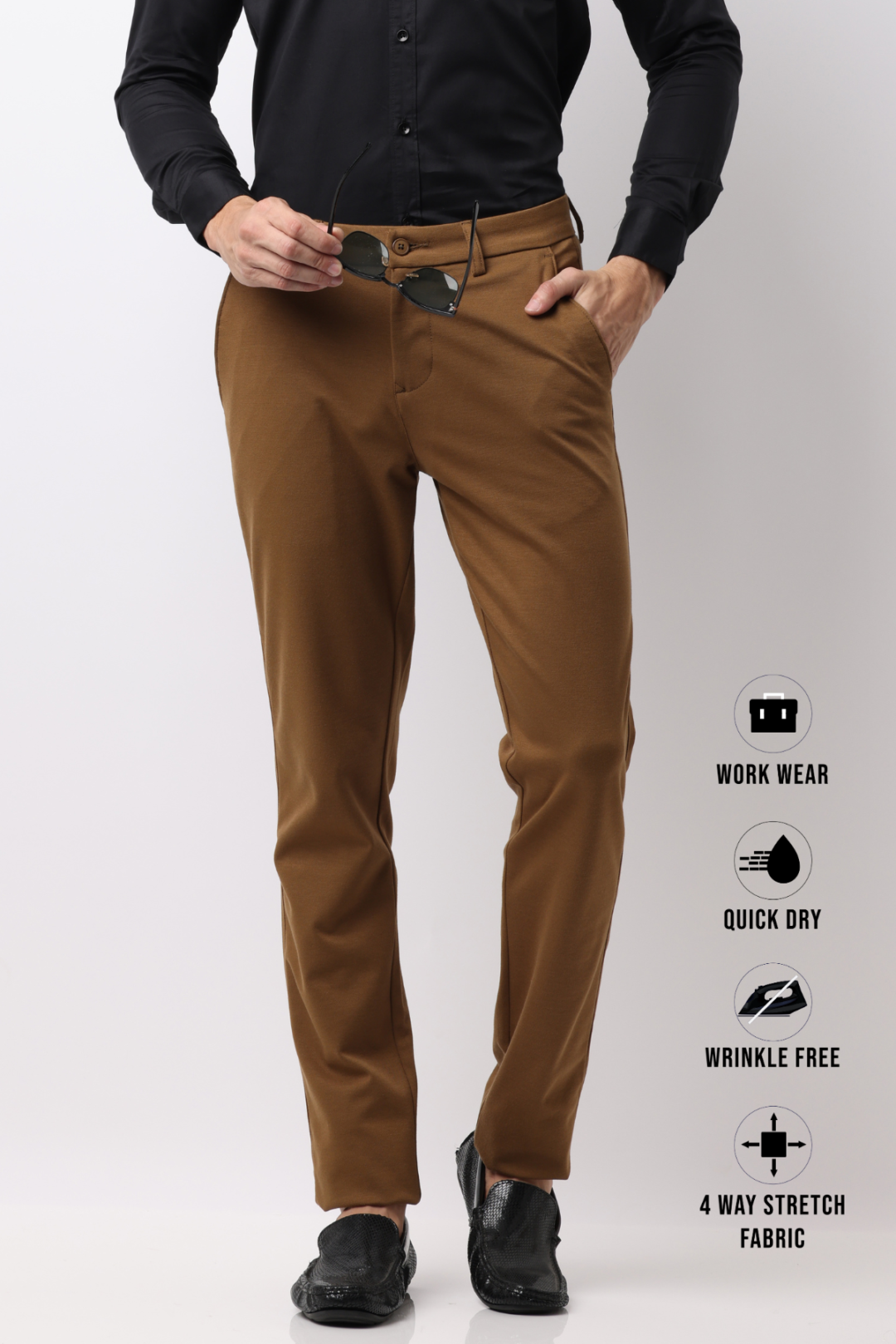 Camel Work Wear Stretch Trousers