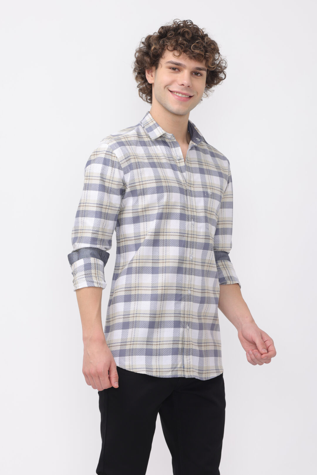 Navy Frost Checkmate Shirt 01