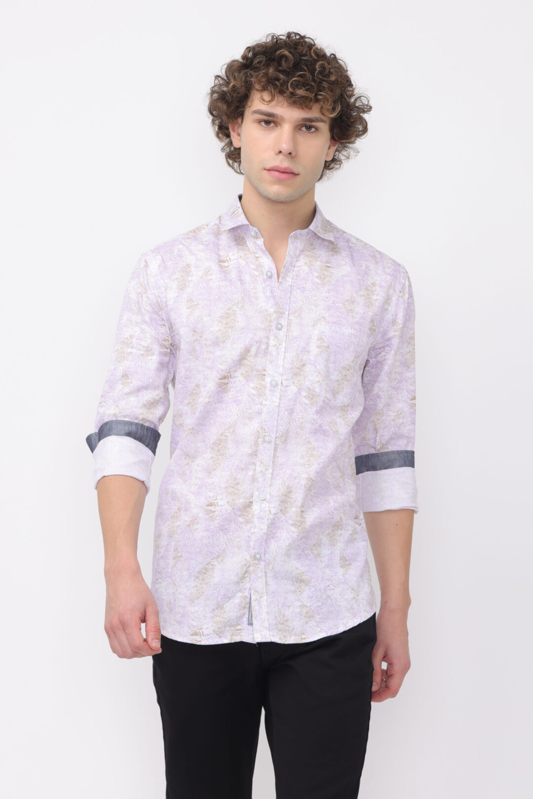 Caramel Cotton Candy Glamour Print Shirt