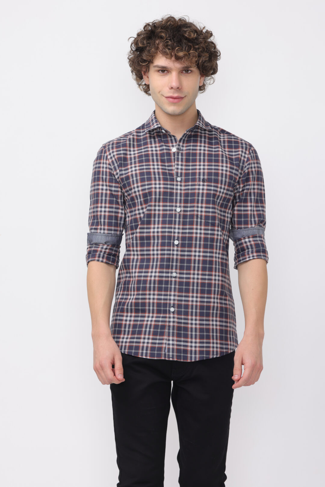 Charcoal Slate Buffalo Blend Checks Shirt