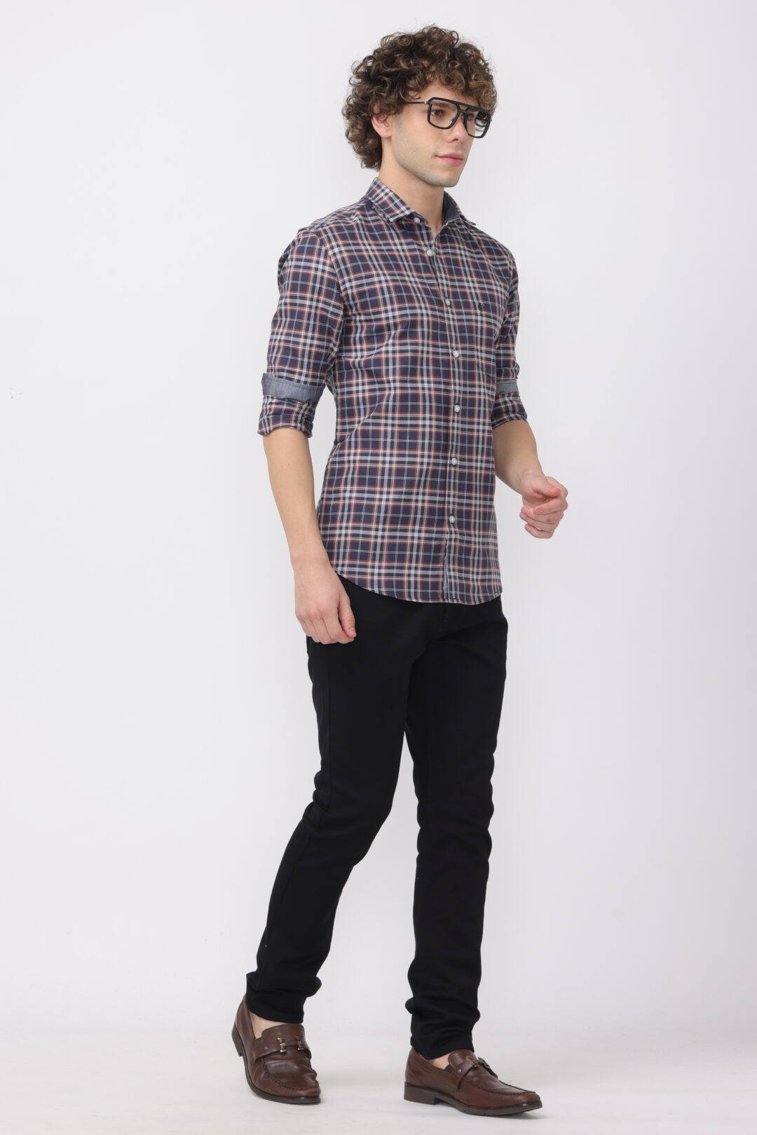 Charcoal Slate Buffalo Blend Checks Shirt