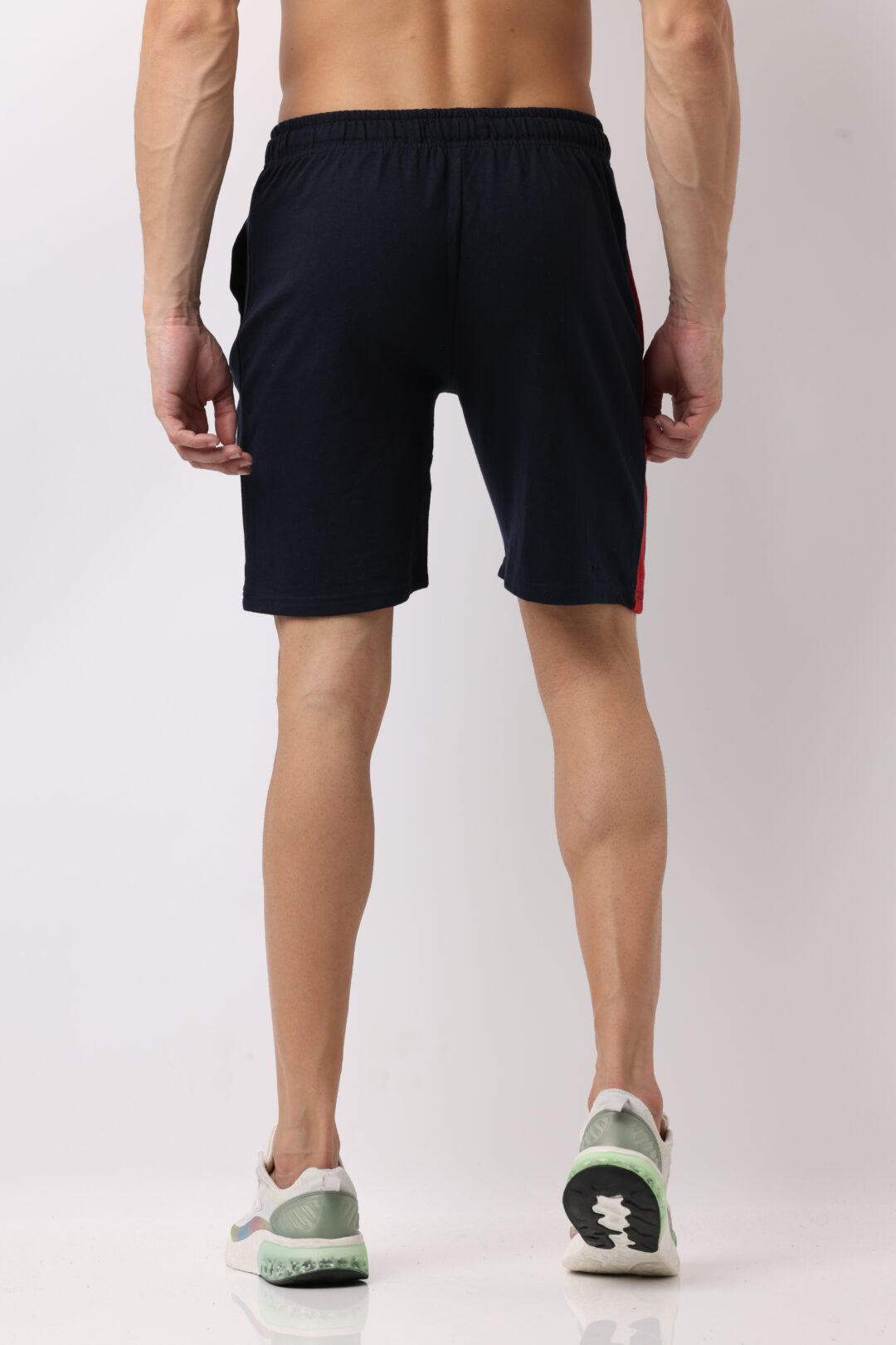 Cobalt Blue with Crimson Knitted Shorts