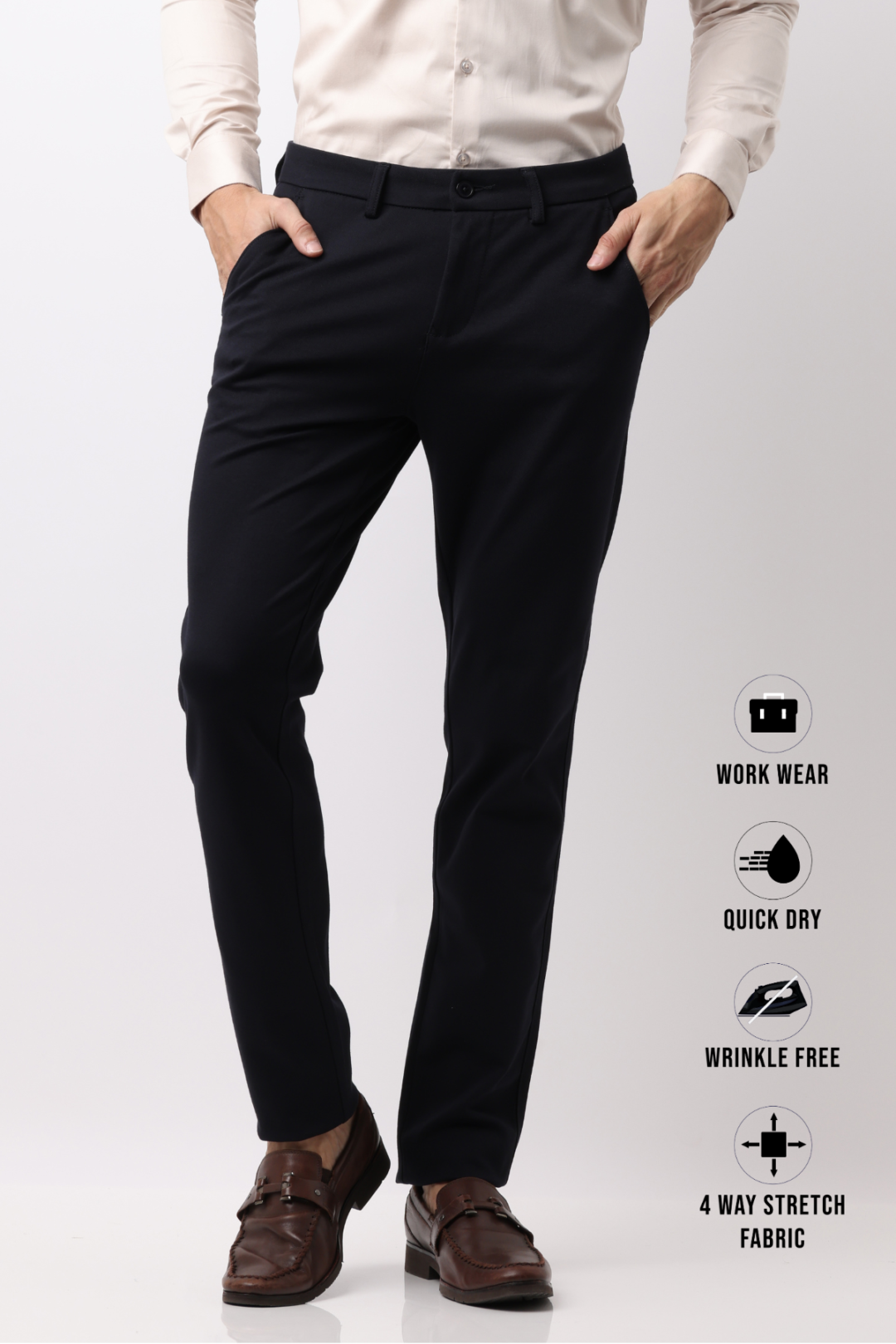Cobalt Work Wear Stretch Trousers