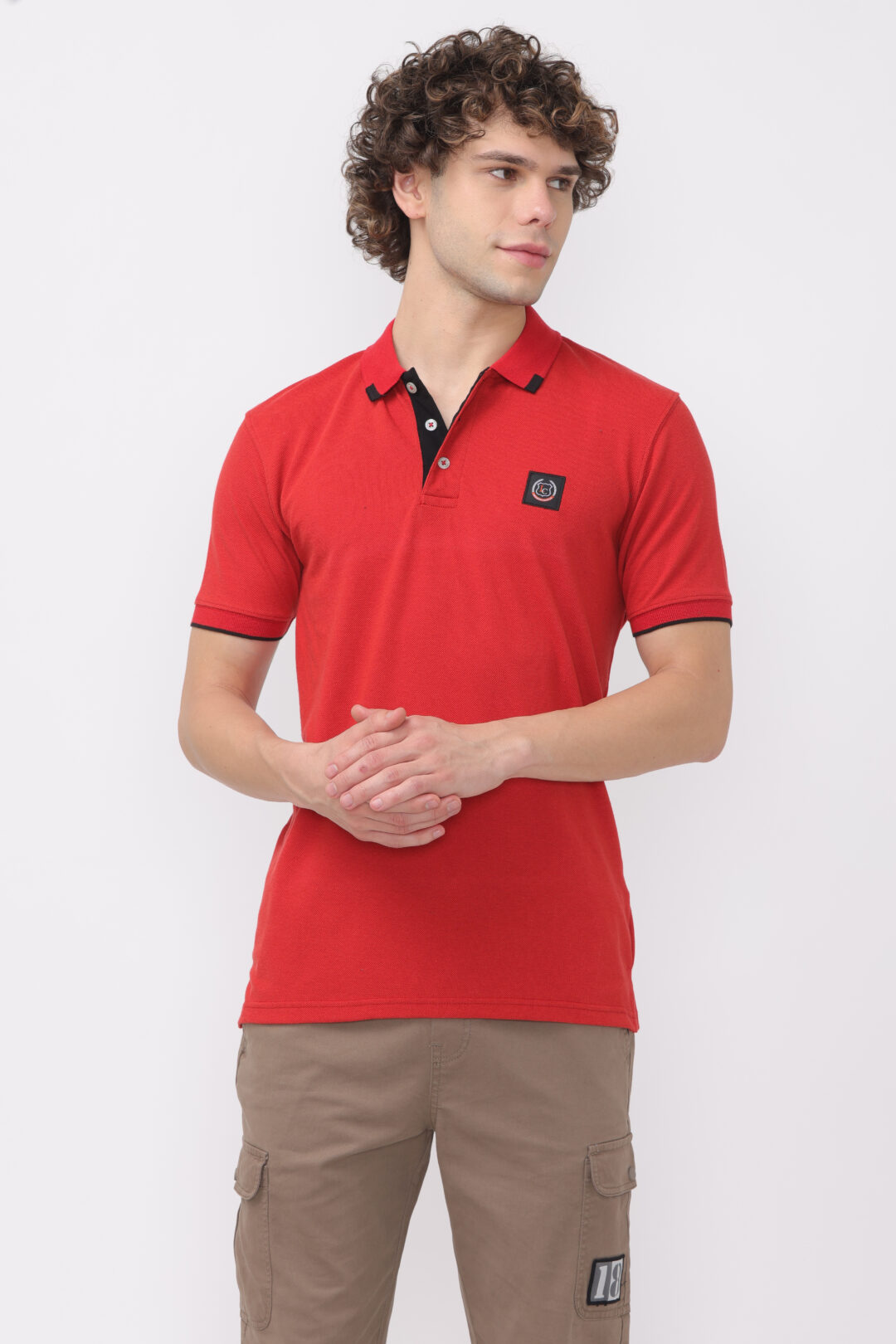 Crimson With Onyx Tip Polo T-shirt