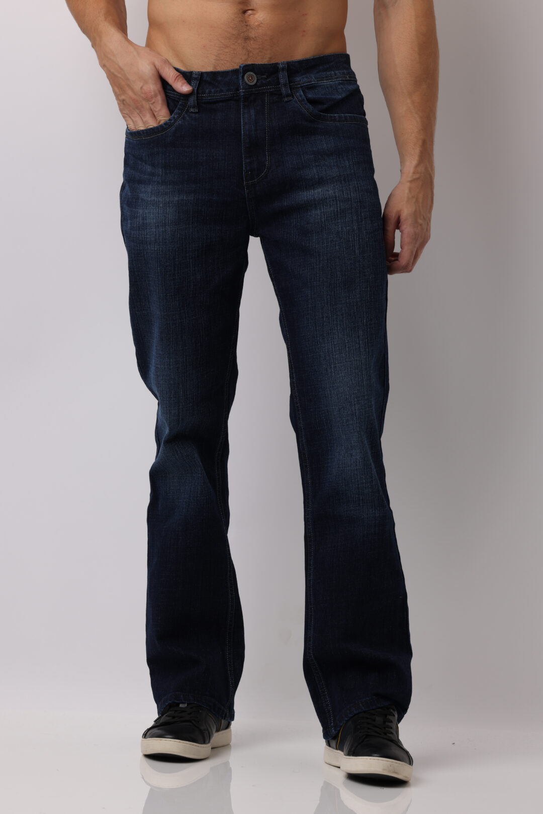 Denim Dark Indigo Boot Cut Jeans