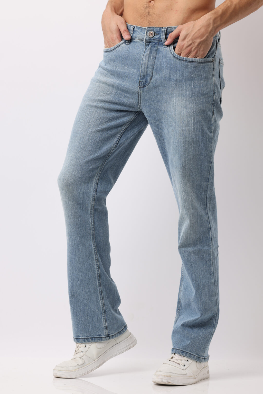 Denim Light Indigo Boot Cut Jeans