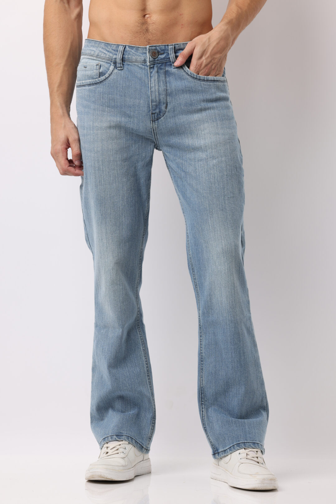 Denim Light Indigo Boot Cut Jeans
