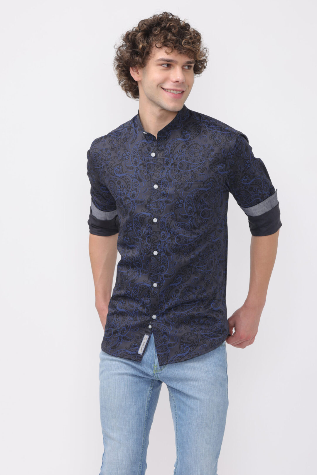 Graphite Mandrid Collar Silent Blue Print