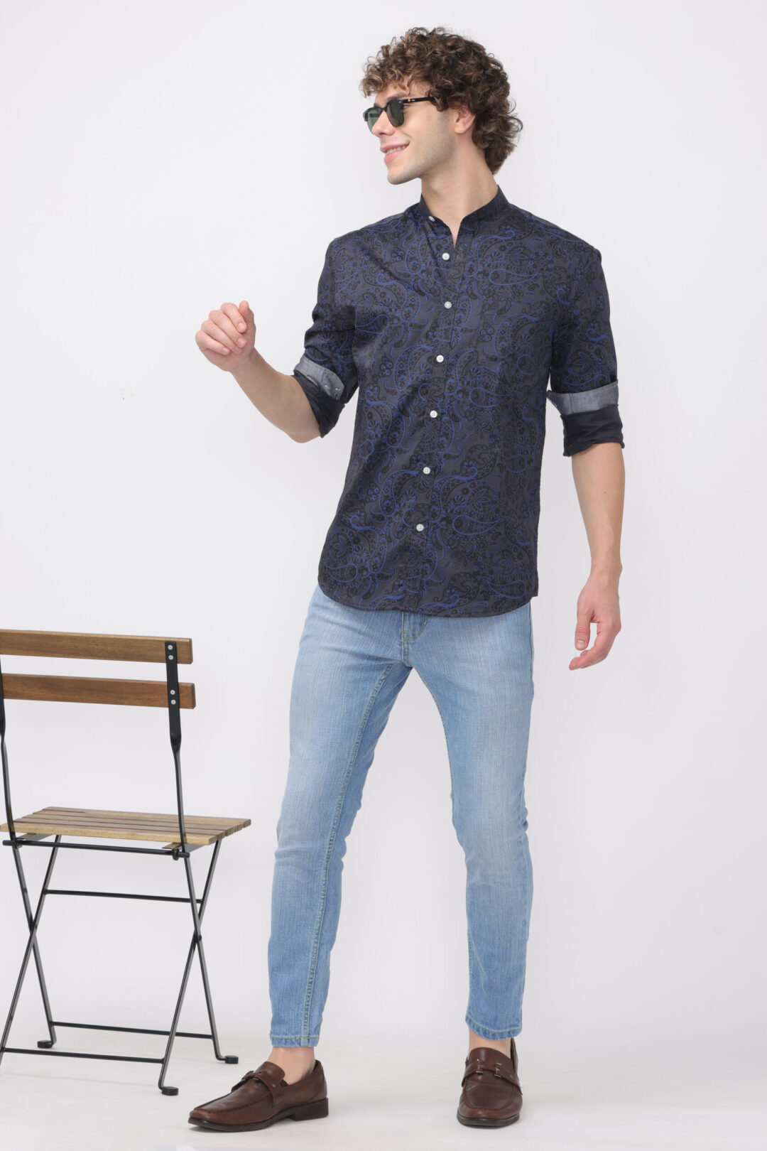 Graphite Mandrid Collar Silent Blue Print