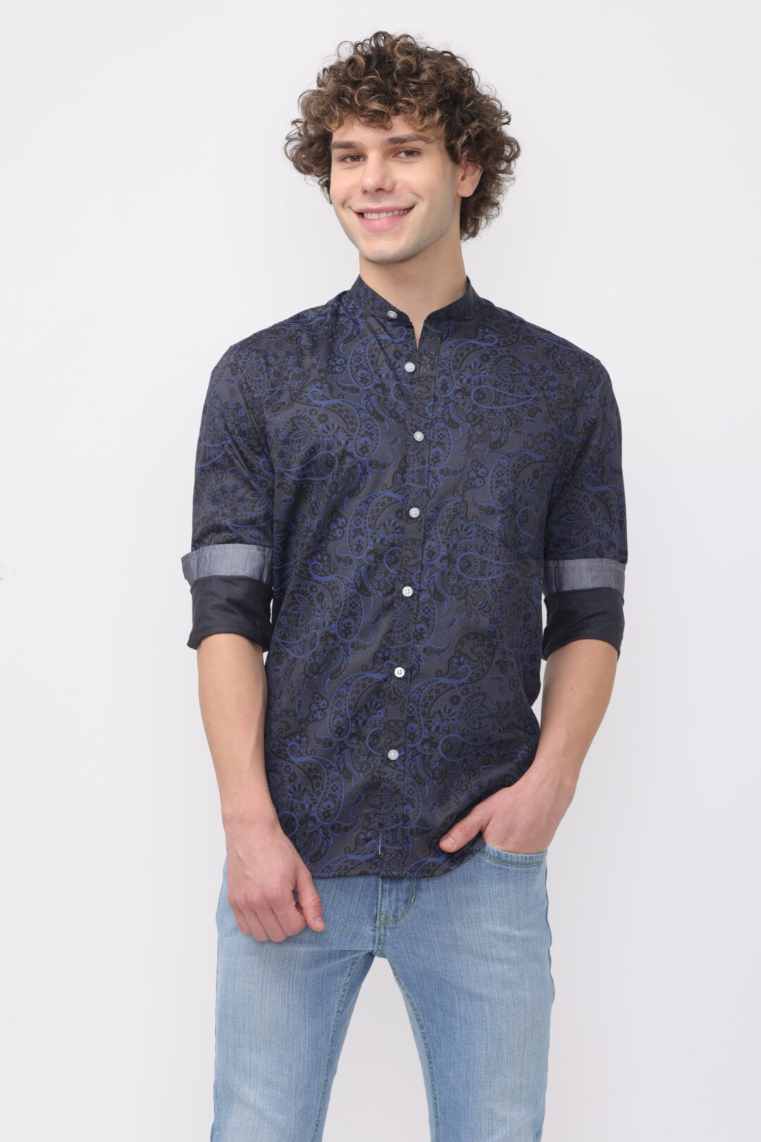 Graphite Mandrid Collar Silent Blue Print