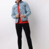 Ice Blue Denim Double Pocket Jacket