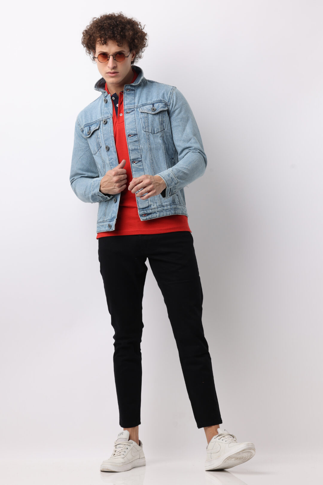 Ice Blue Denim Double Pocket Jacket