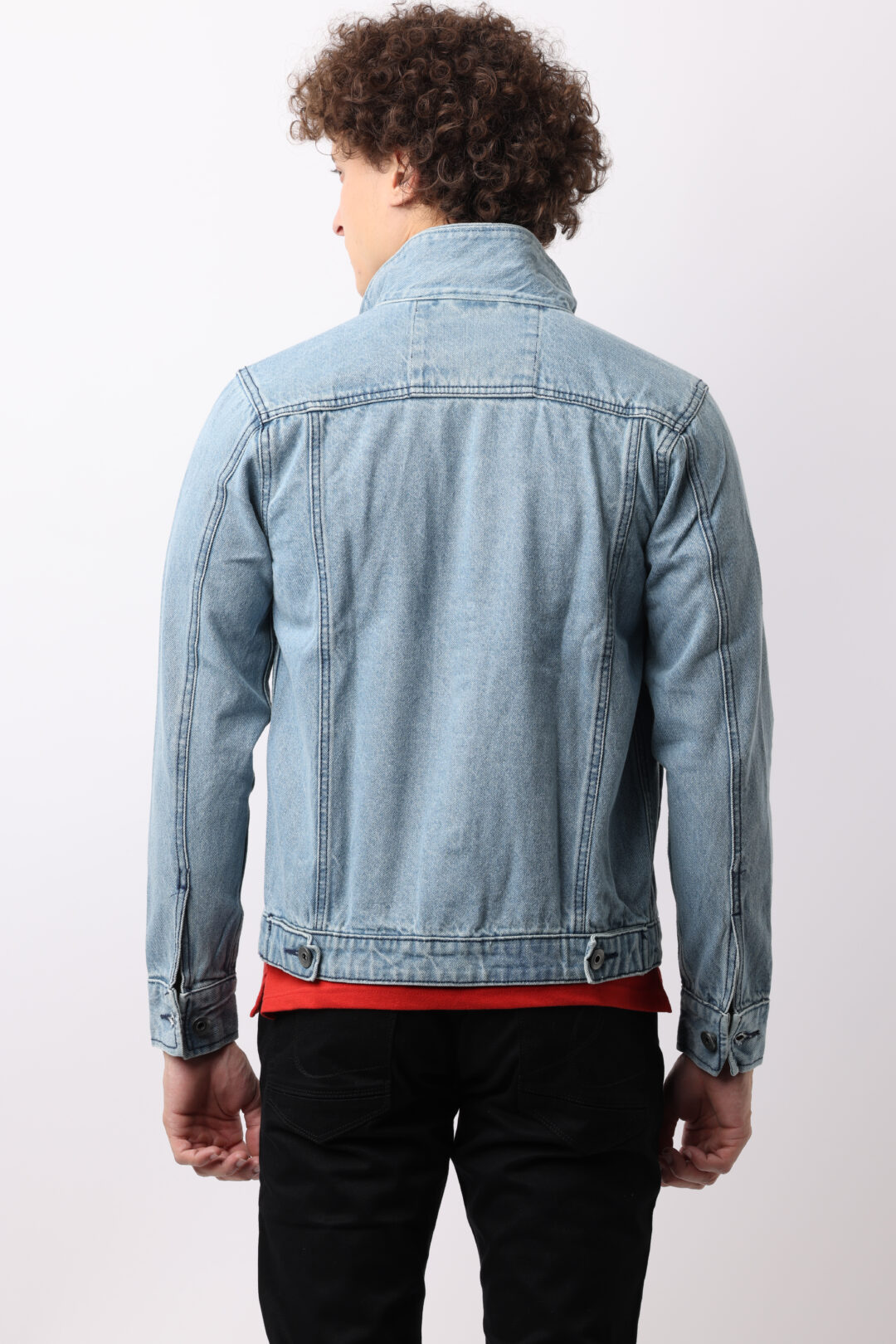 Ice Blue Denim Double Pocket Jacket