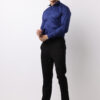 Imperial Blue Satin Cotton Shirt