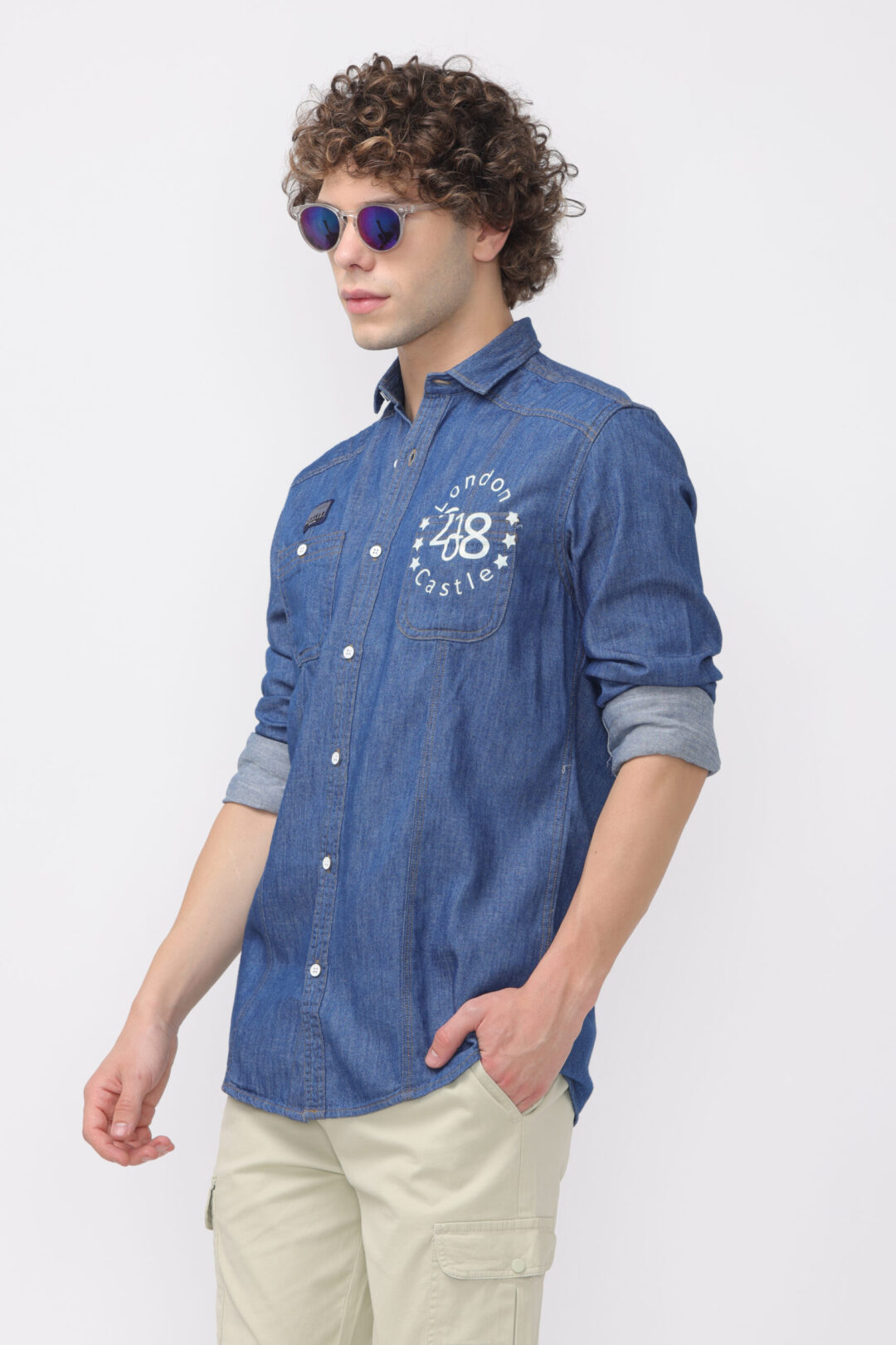 Indigo Double Pocket Denim Shirt