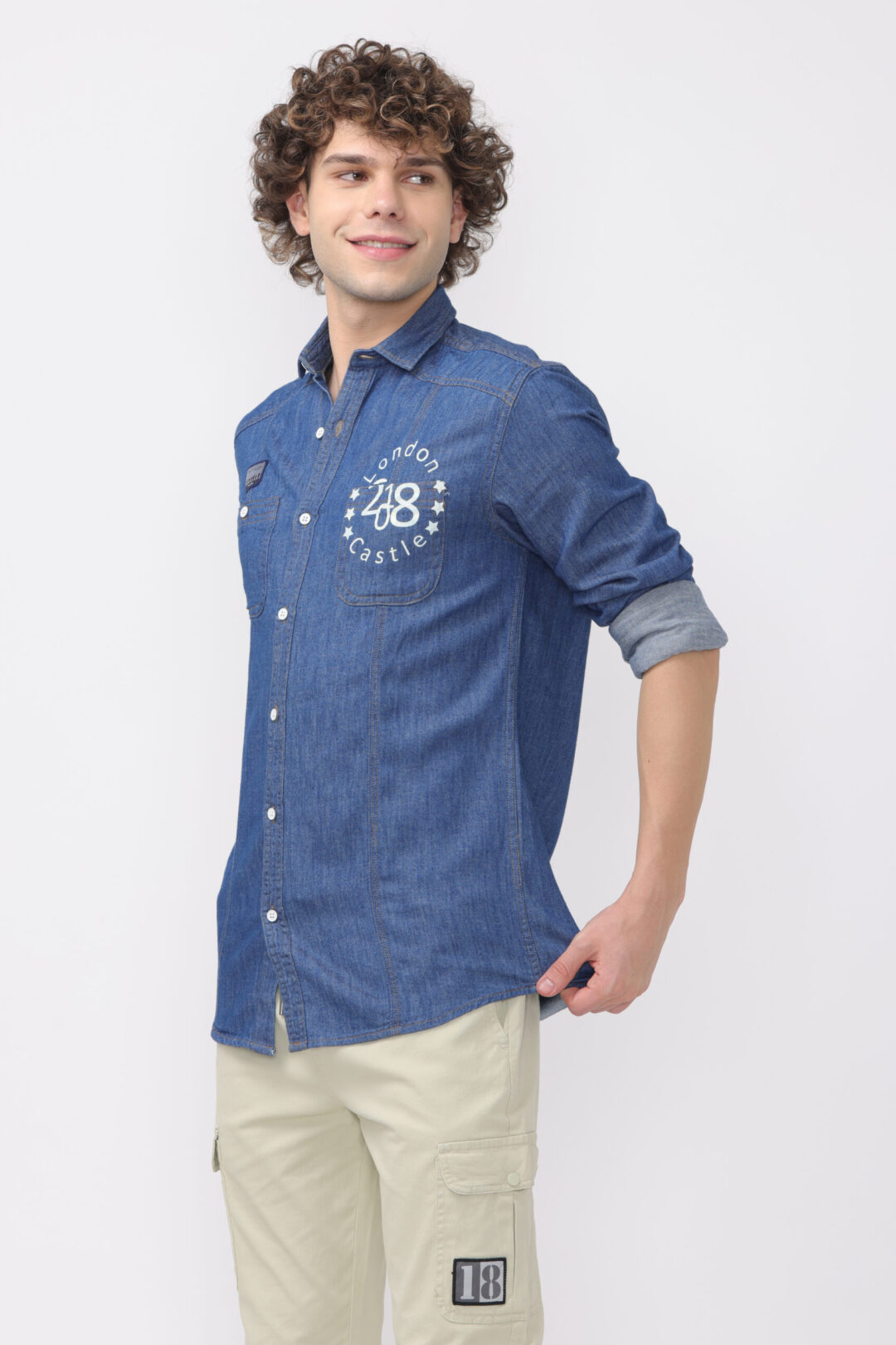 Indigo Double Pocket Denim Shirt