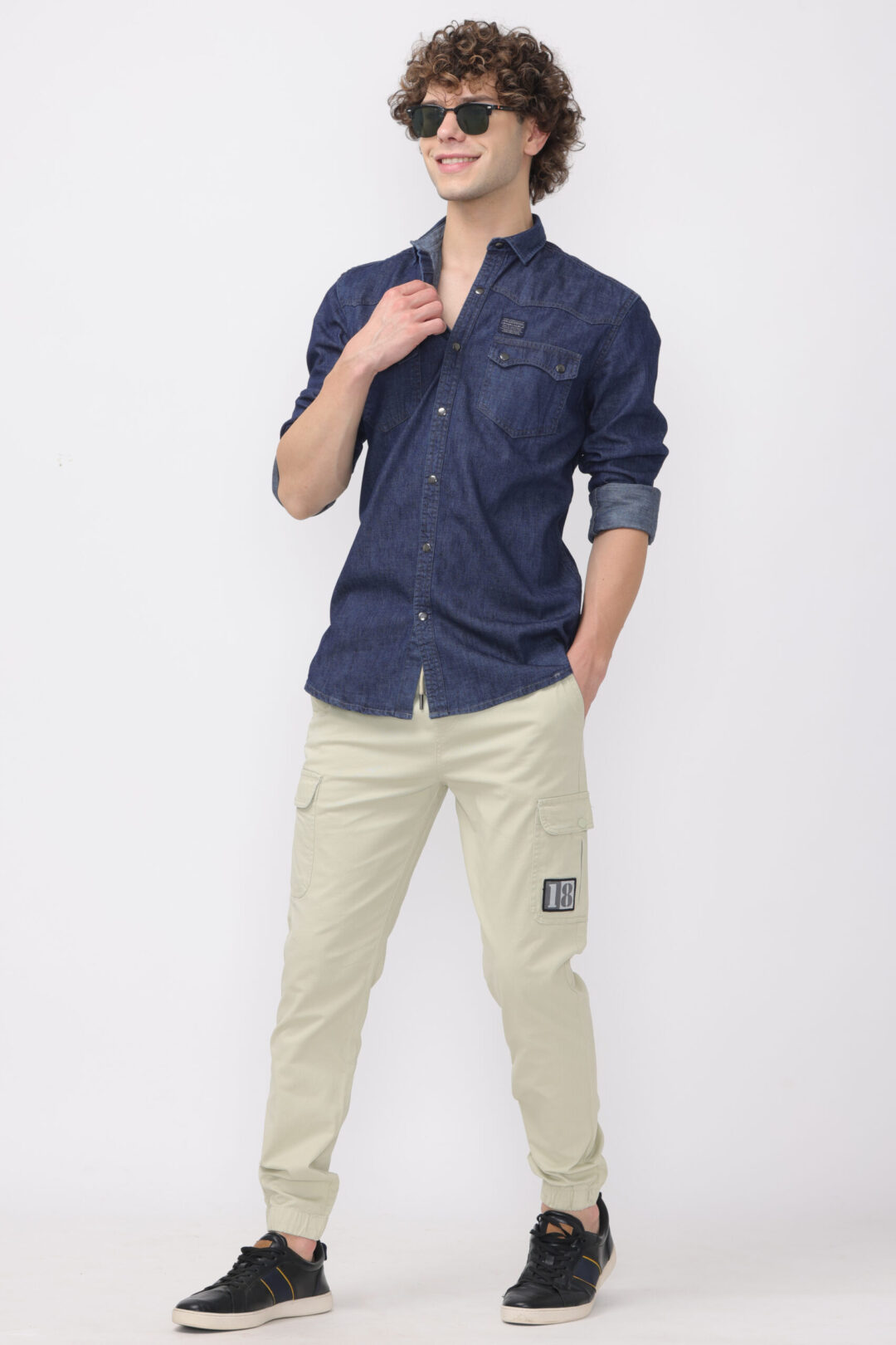 Indigo Double Pocket Denim Shirt