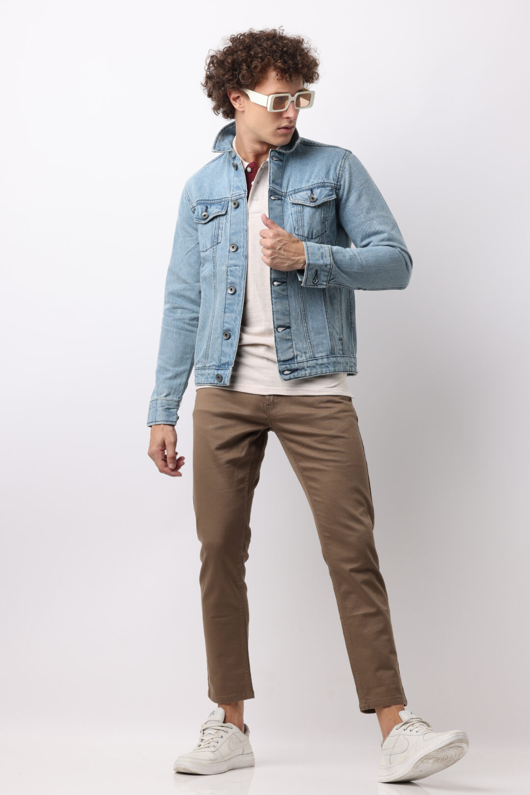 Light Indigo Denim Double Pocket Jacket