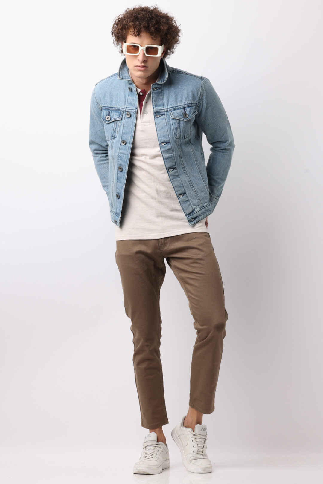 Light Indigo Denim Double Pocket Jacket