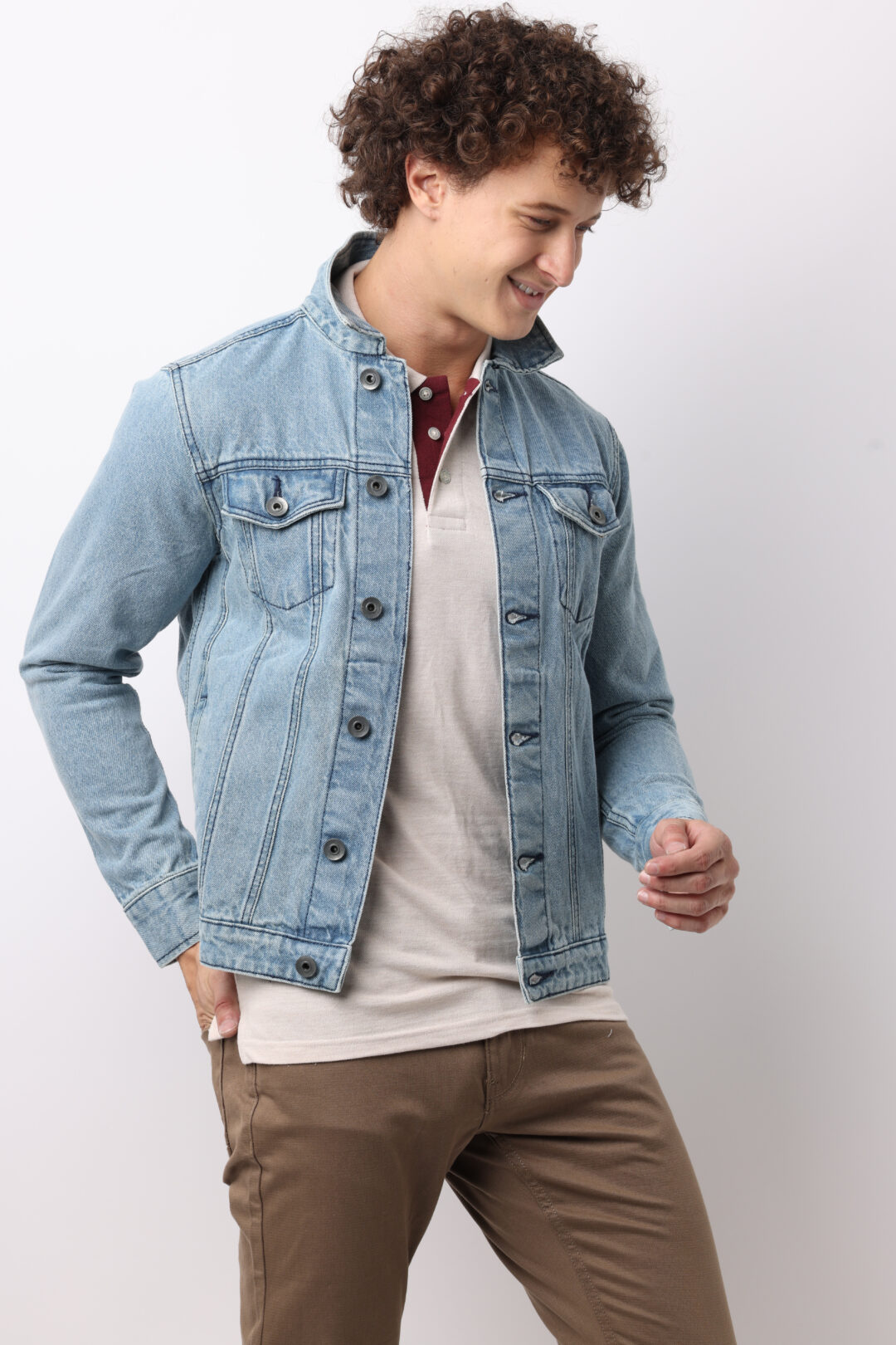 Light Indigo Denim Double Pocket Jacket