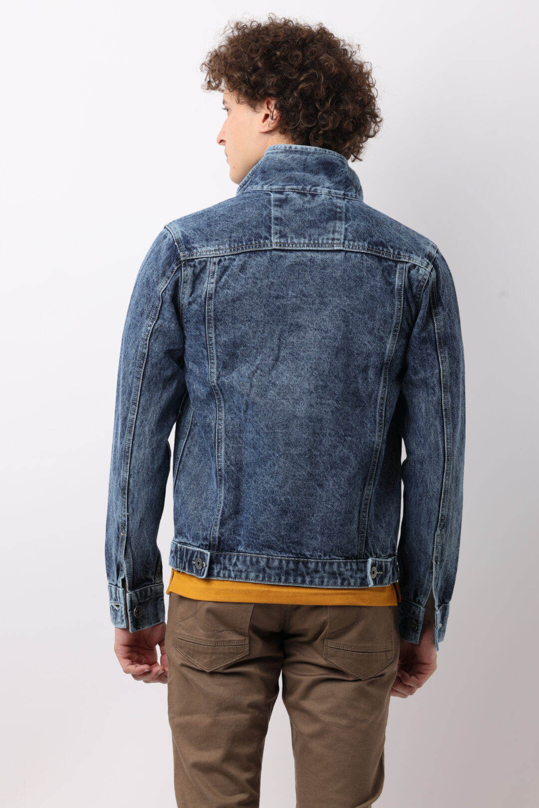 Marble Indigo Denim Double Pocket Jacket