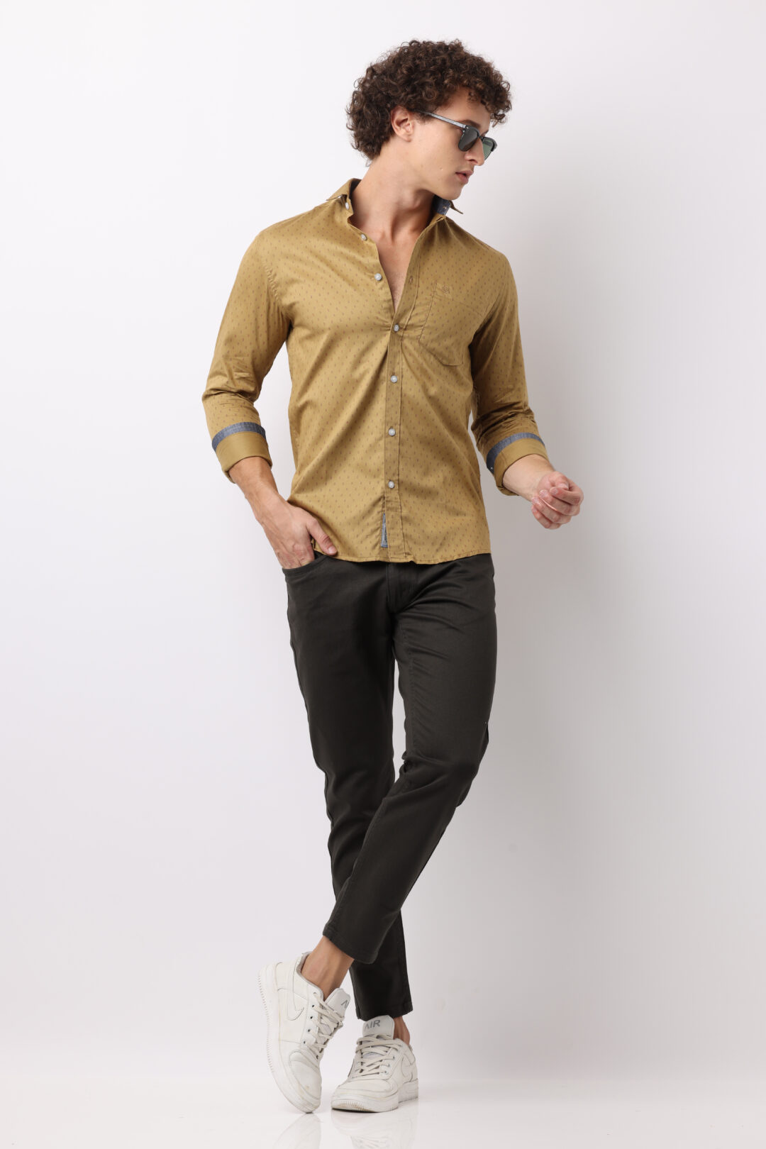 Moss Green Ankle Fit Jeans