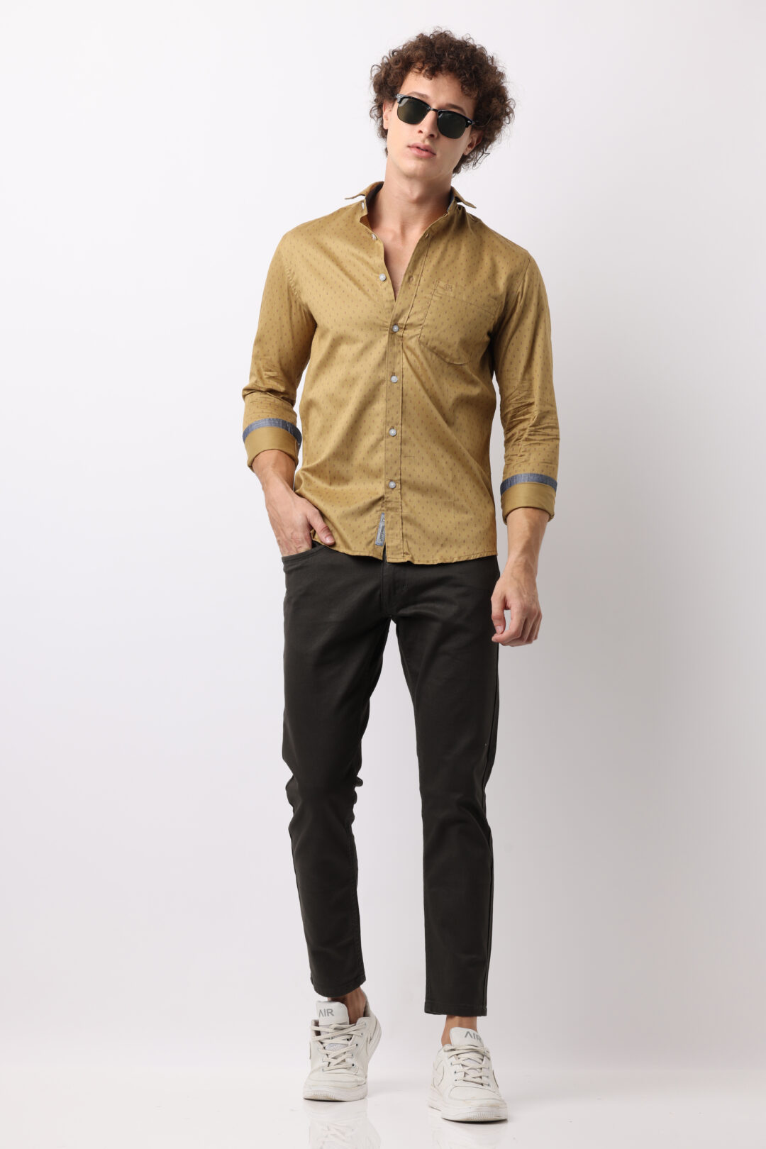 Moss Green Ankle Fit Jeans